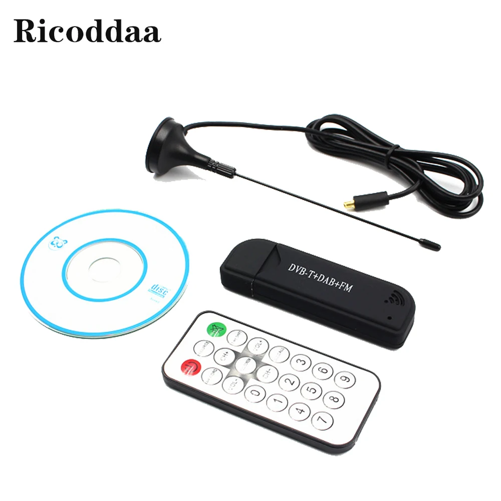 

TV Tuner Stick HD USB Dongle For PC Laptop with Remote Control For Windows 7 8 Digital USB 2.0 DVB-T2/T DVB-C FM+DAB+DVB-T+SDR
