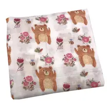 Buy 2019 New Bear Blanket 70% Bamboo Fiber+30% Cotton Muslin Baby Blankets For Newborn Swaddle Wrap Bedding Swaddling Bath Towel Free Shipping