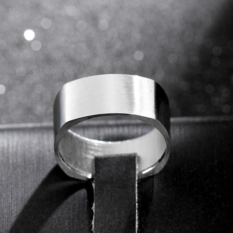 8 мм кольцо из нержавеющей стали обручальные Квадратные Кольца для женщин и мужчин