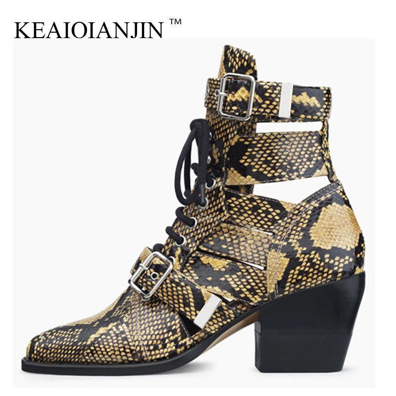 

KEAIQIANJIN Women's Summer Martin Boots Woman High Heels Shoes Pointed Toe Ankle Boots Summer Chelsea Boots White