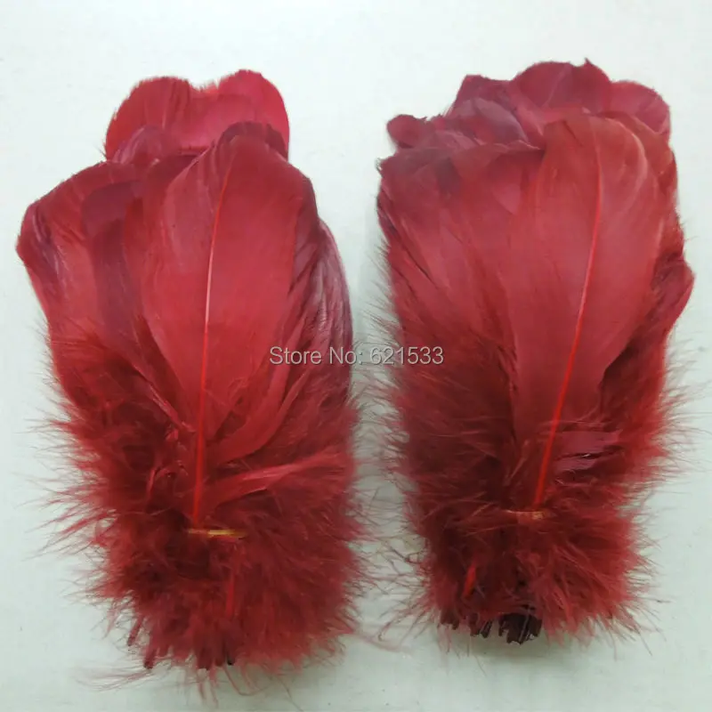 Plumas para manualidades!200 шт./лот темно-красные гусиные перья Nagoire свободные длина 13-18 см