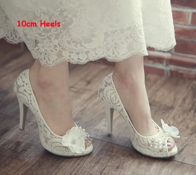 Luxe Witte Kant Peep Toe Koren Trouwschoenen Mode Platform Populaire  Naaldhak Bruid Schoenen Model Bridal|wedding shoes|bride shoesshoe models -  AliExpress
