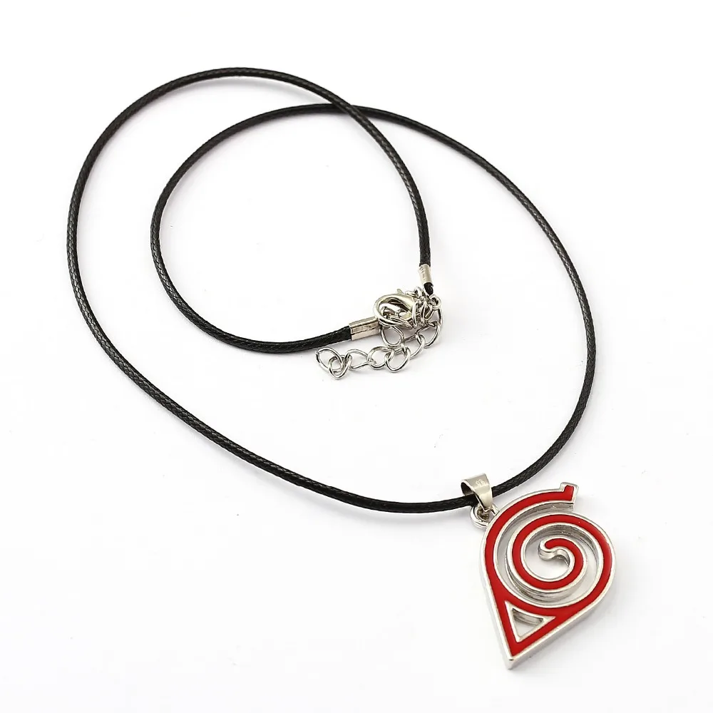 MS Jewelry NARUTO Choker Necklace Leaves village Logo Pendant Men Women