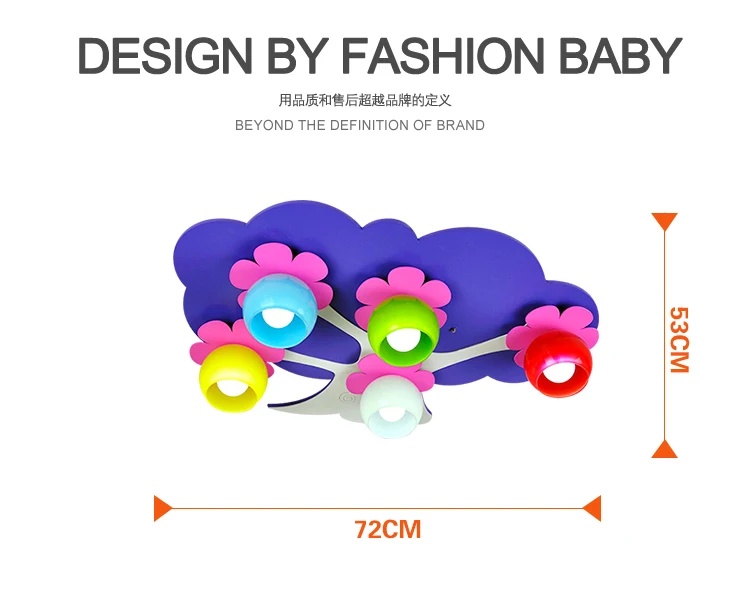 Потолочный светильник мило моделирования Огни Творческий дети света фиолетовые цветы Детские спальня огни CL ET2