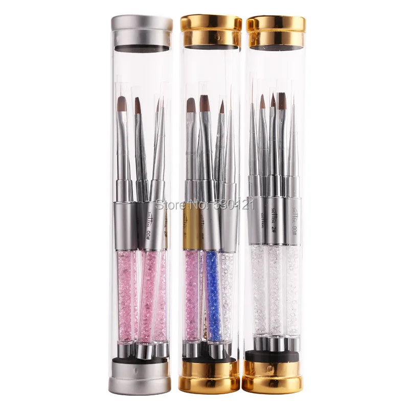 Free Shipping A Level Quality 5pcs/Set Crystal Nail Brush Nail Art Pen to Draw Nail Pattern on Nail