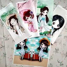 Красивая девушка, картина, хлопок, холст, пэчворк, симметричная позиция, скрапбукинг, для кошелька, сумки, сделай сам, шитье, патч, украшение для дома