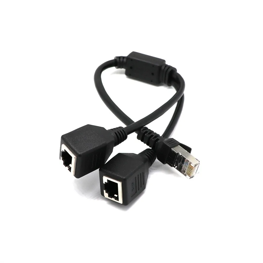 Сетевой Разветвитель RJ45 с 1 на 2 разъемами LAN Ethernet переходник удлинитель|network rj45|lan