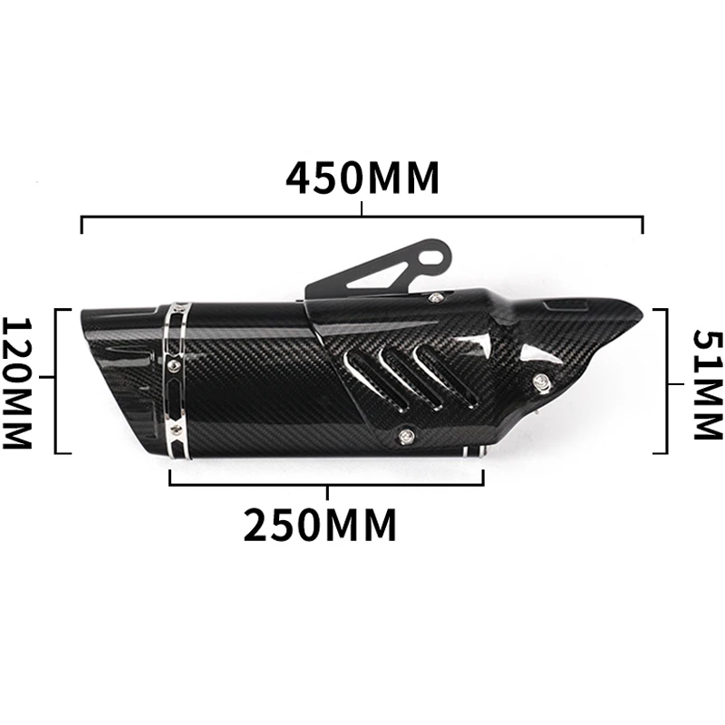 Для NK400 650NK мотоциклетные выхлопные трубы глушителя среднего звенья трубы подключения 51 мм глушитель выхлопной трубы скольжения на мото модифицированные