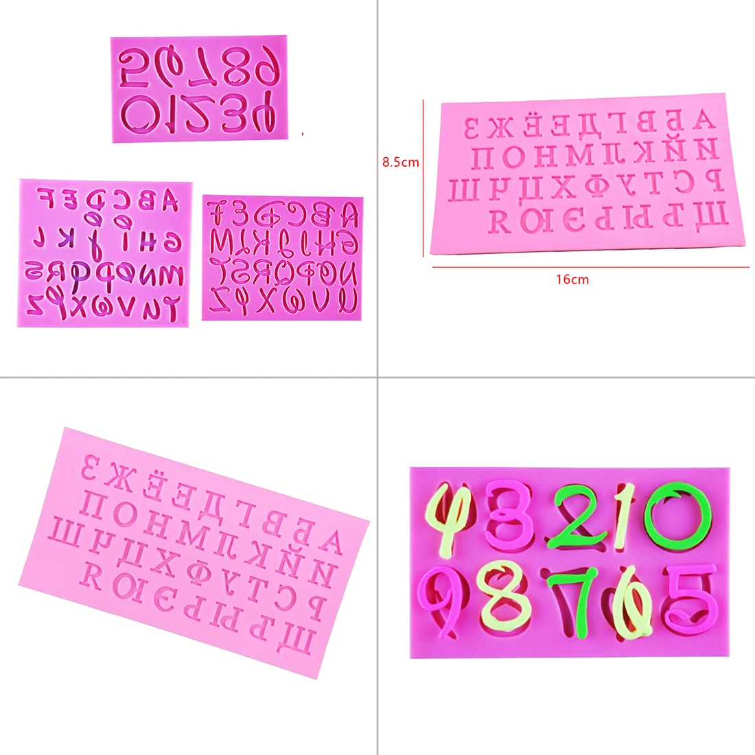 

Kitchen 1PC English Alphabet Number Silicone Chocolate Mold Cake Decorating Tools Soap Mold Cake Stencils Baking Pan