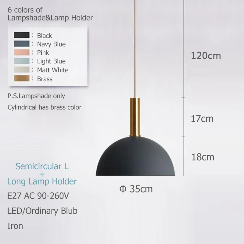  Nordic loft simple pendant lights E27 LED modern creative hanging lamp design DIY for bedroom livin - 32898673483