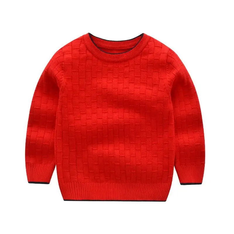 2018 Baby Boy Solid Color Clothes Kids Autumn Winter Knitted Pullovers