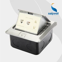 15A 250 V алюминиевый сплав многофункциональная напольная розетка/сетевой телефонный сосуд и вертикальные лопасти сосуд(SPD-2F/AC1-8