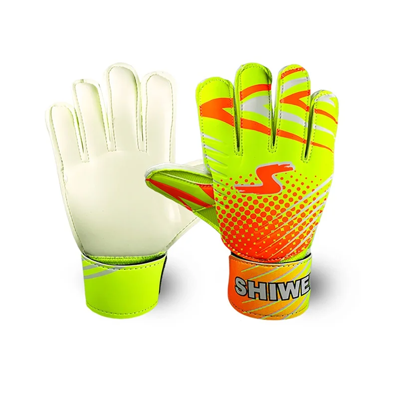 Entry-Level Children Football Goalkeeper Gloves Goalkeeper Soccer Anti-Slip Finger Embossed Gloves - Цвет: XW0262O