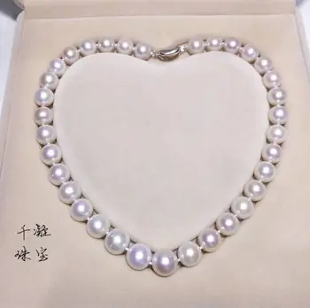 

classic 12-13mm south sea round white pearl necklace 18inch