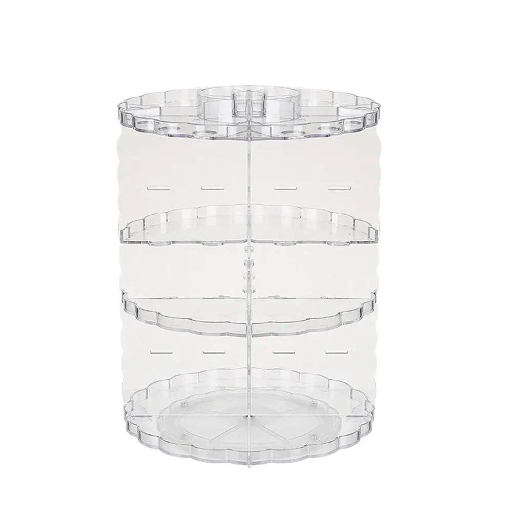 

Rotating Storage rack Three Layers Makeup Organizer Adjustable Acrylic Cosmetic Roll Box Storage Perfume Organizer