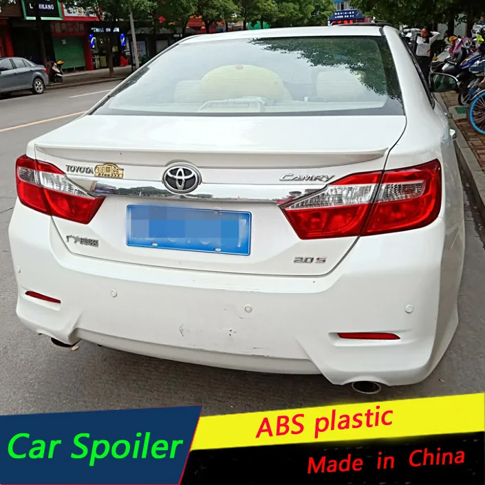

For Toyota Camry Spoiler 2012-2015 Year High Quality ABS Material Car Rear Wing Primer Color Trunk Spoiler For New Camry Spoiler