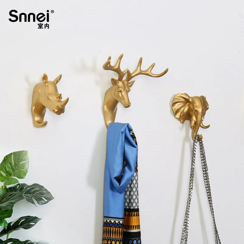 

Modern simple porch decoration hook deer horn wall hanging decoration single creative wall cap key hook