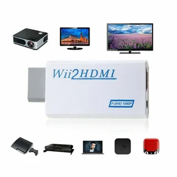 

3.5mm Audio Converter for Wii to HDMI Converter Adapter Full HD 1080P Wii to HDMI Wii2HDMI for PC HDTV Monitor Display