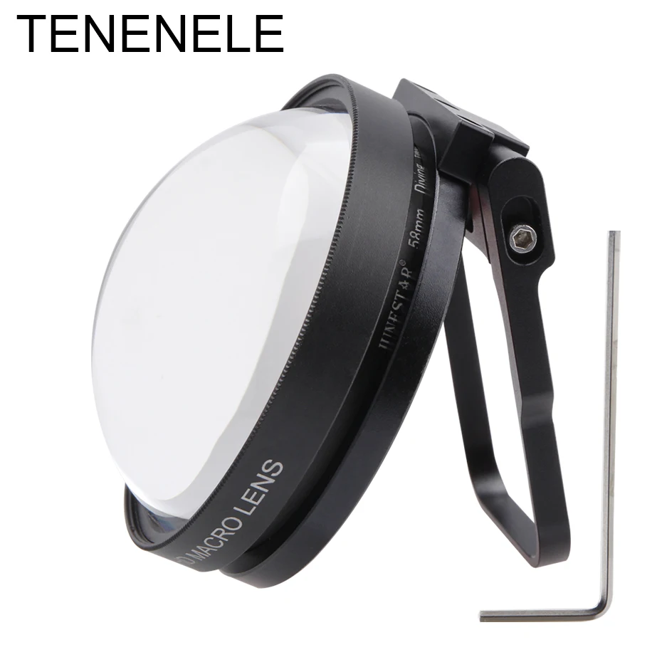 

TENENELE Action Camera Filters Set 24X Macro Lens+Diving Red Filter+Adapter Ring on Waterproof Housing For GoPro Hero 5/6/7/2018