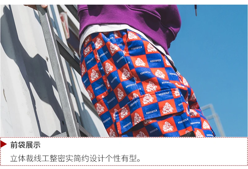 Purple Skateboard Color Pants Men Cotton Camo Hip Hop Fashion Cargo Pants  (41)