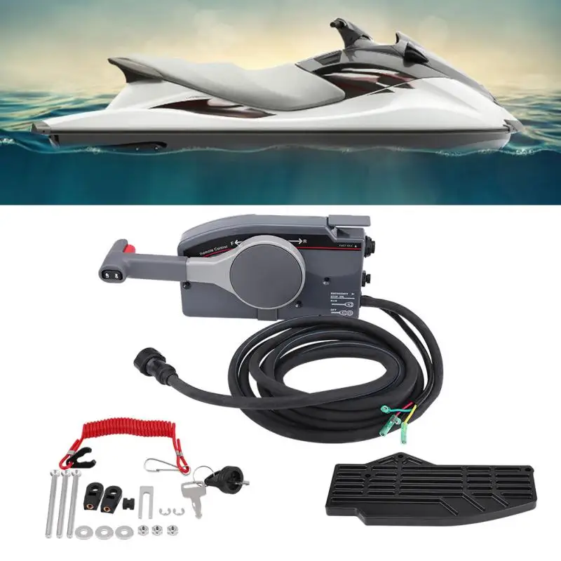 1Set Boat Outboard Engine Side Mount Remote Control Box with 10 Pin for