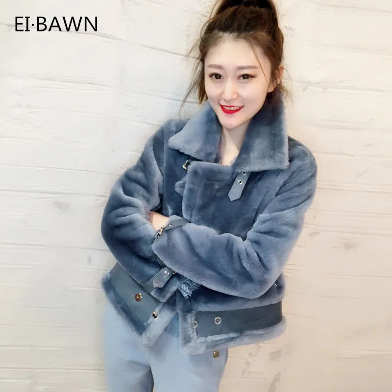 

2018 Fashion Luxury Winter Jacket Women Double-Faced Real Wool Fur Jacket Natural Fur Coats Womens Short Shearling Fur Coat