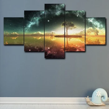 

5 Panel Abstract Canvas Oil Painting Wall Art Decorative Pictures For Living Room Wedding Decoration Romantic Posters and Prints