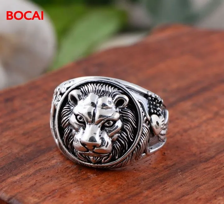 

925 sterling silver jewelry Thai silver restoring ancient ways Thailand import of lions The king of beasts ring