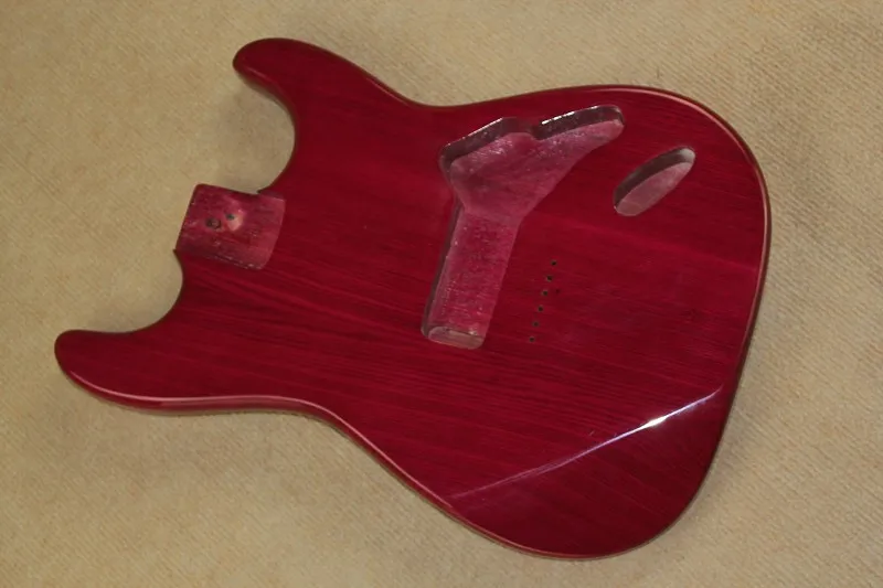 

hot sale Factory custom DIY claret-red Ash string-thru-body guitar body ,color can be changed as your request