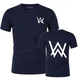 100% 2019 хлопок летние шорты рукавом Alan Walker футболка для мужчин женщин Рок Музыка DJ хип хоп Уличная футболки camisetas hombre