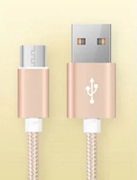 Кабель usb type-c для huawei xiaomi redmi note 7 USB-C кабель для быстрой зарядки мобильного телефона type-C для samsung Andorid 2.1A нейлон 1 м - Цвет: Золотой