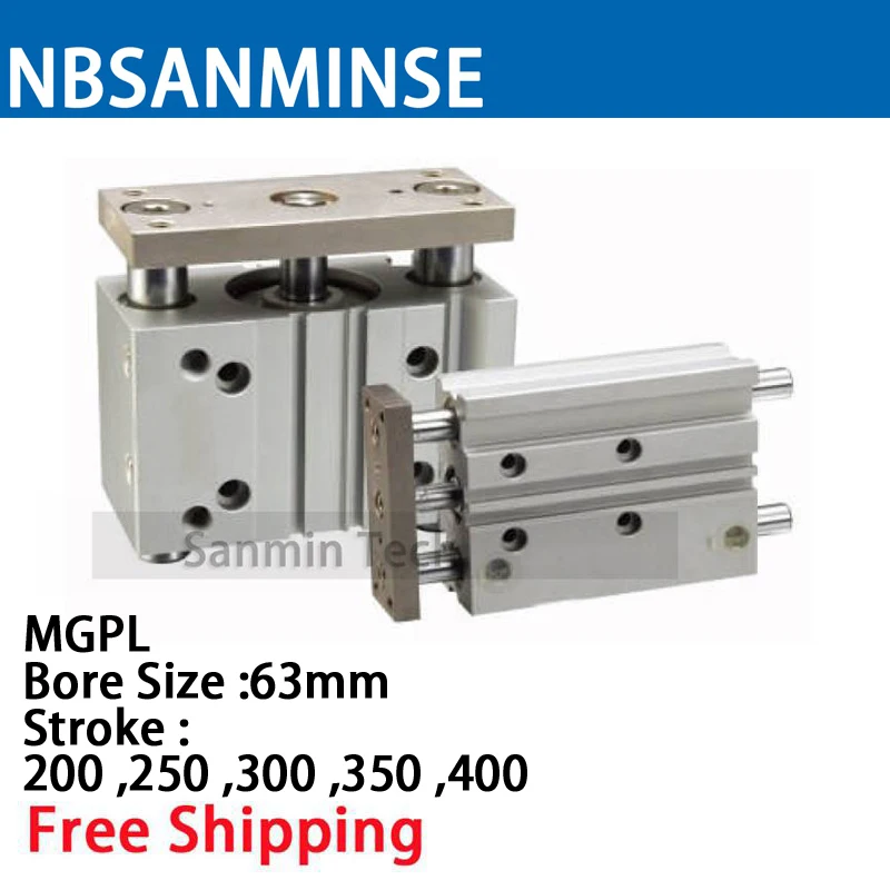 MGPL Bore Size 63 Compressed Air Cylinder SMC Type ISO Compact Cylinder