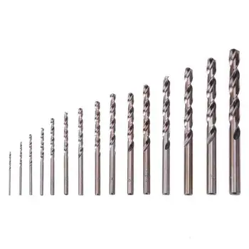 

15pcs Round Handle Twist Drill Bit High Speed Steel DIY Wood Metal Drill