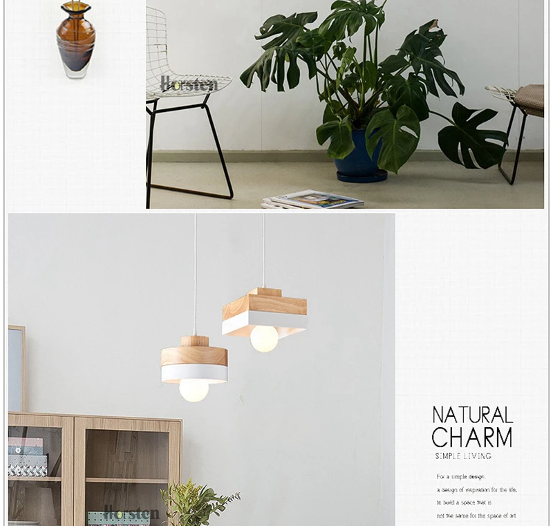 Horsten Modern Nordic Solid Wood Pendant Lights Minimalism Pendant Lamp For Dinning Room Living Room Bar Cafe Hanging Light (4)
