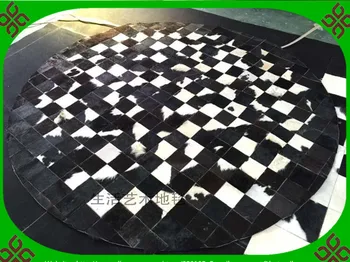 

2018 free shipping via DHL 100% natural genuine cow leather new carpet design