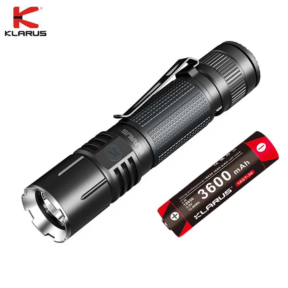 

Klarus 360X1 Led Flashlight CREE XHP70.2 1800lm Tactial USB Rechargeable Flashlight with 3600mAh Battery for Search & Rescue