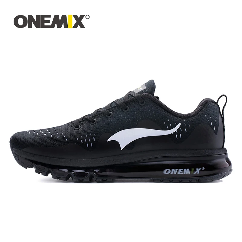 Goedkoop Onemix mannen loopschoenen cool sport sneakers demping kussen ademend gebreide verse mesh vamp outdoor walking jogging schoenen
