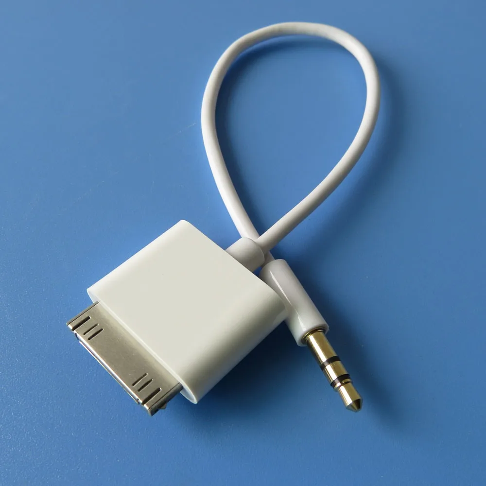 

20cm For iPod Dock Connector to 3.5mm Stereo Input Adapter Plug adapter cable