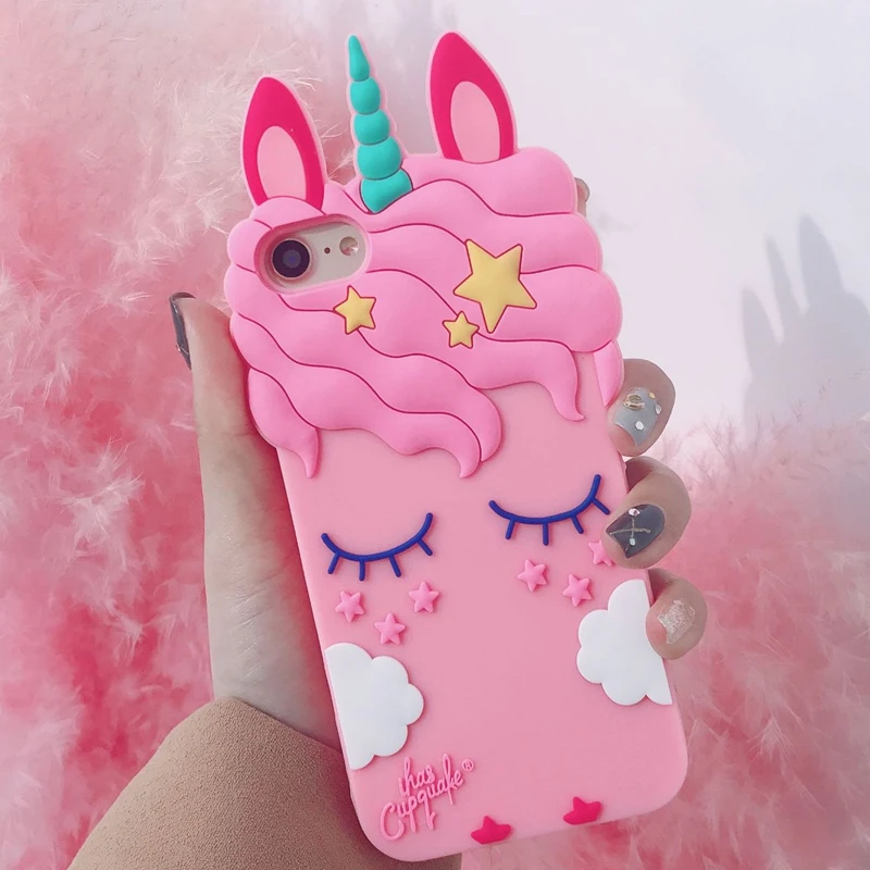 Funda de unicornio para 5S, carcasa trasera suave con dibujo de para iPhone SE 2020, XR, XS, 8, 8plus, 7, 7plus, 6, 6S Plus|Fundas antigolpes teléfono| - AliExpress