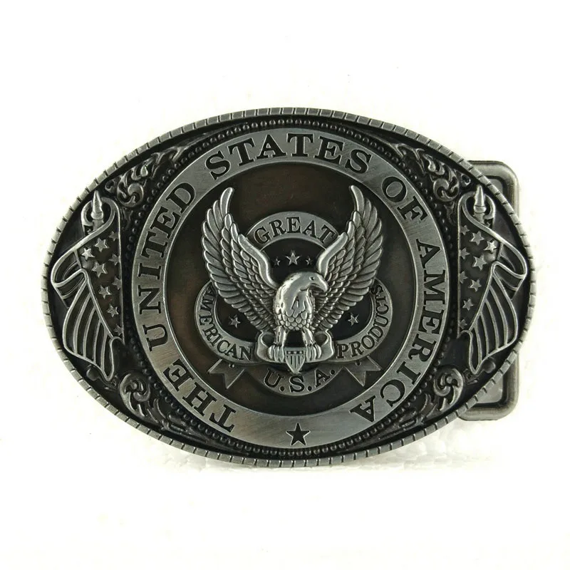 5 pcs wholesale USA Flag Eagle Belt Buckle Custom Zinc Alloy Metal