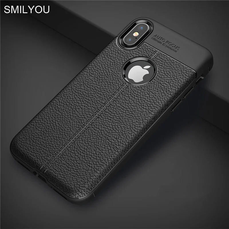

SMILYOU soft TPU case for iPhone X XR XS Max cases ultra thin black matte case for iPhone XS shockproof mobile phone cover