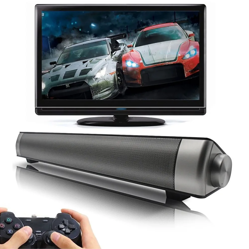 

Wireless Portable Bluetooth Speaker Stereo TV Soundbar HIFI Subwoof Speaker Support TF FM Radio AUX For MP3 Playing/Phone Call