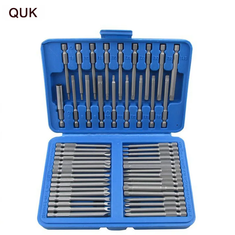 

QUK Screwdrive Kit 50 in 1 Multifunction long batch head Tsui electric screwdriver PC Phone Camera Toy Repair Hand Tool Set