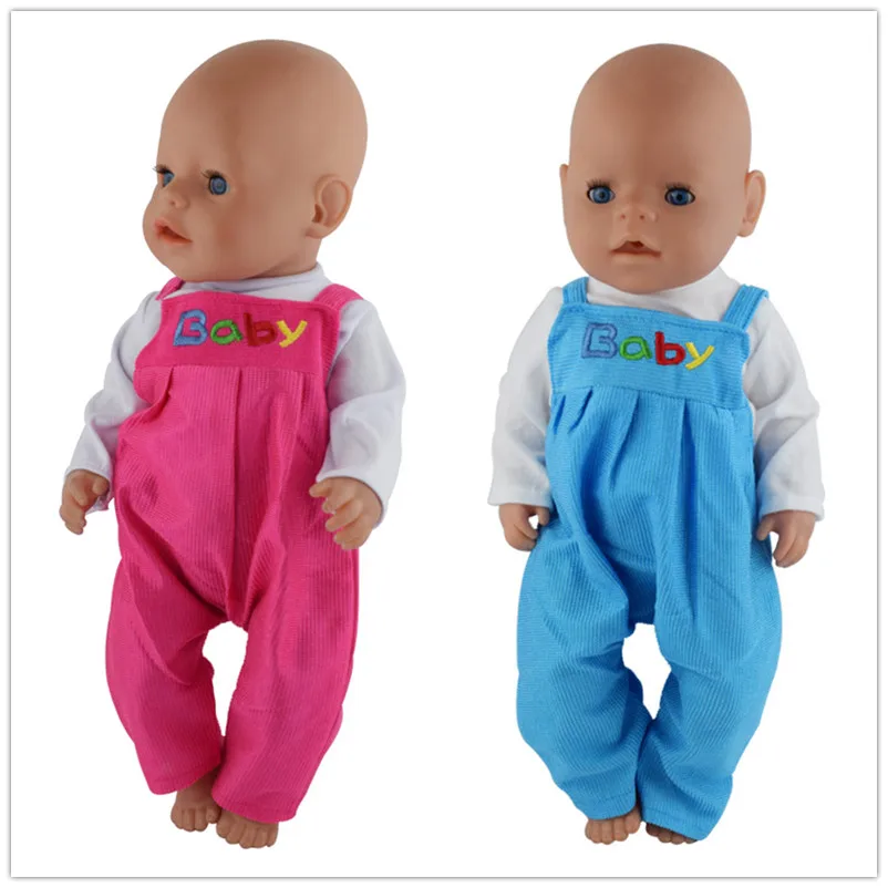 2color choose 1set=coat+pants clothes Wear fit 43cm Baby Doll Clothes and Accessories, Children best Birthday Gift