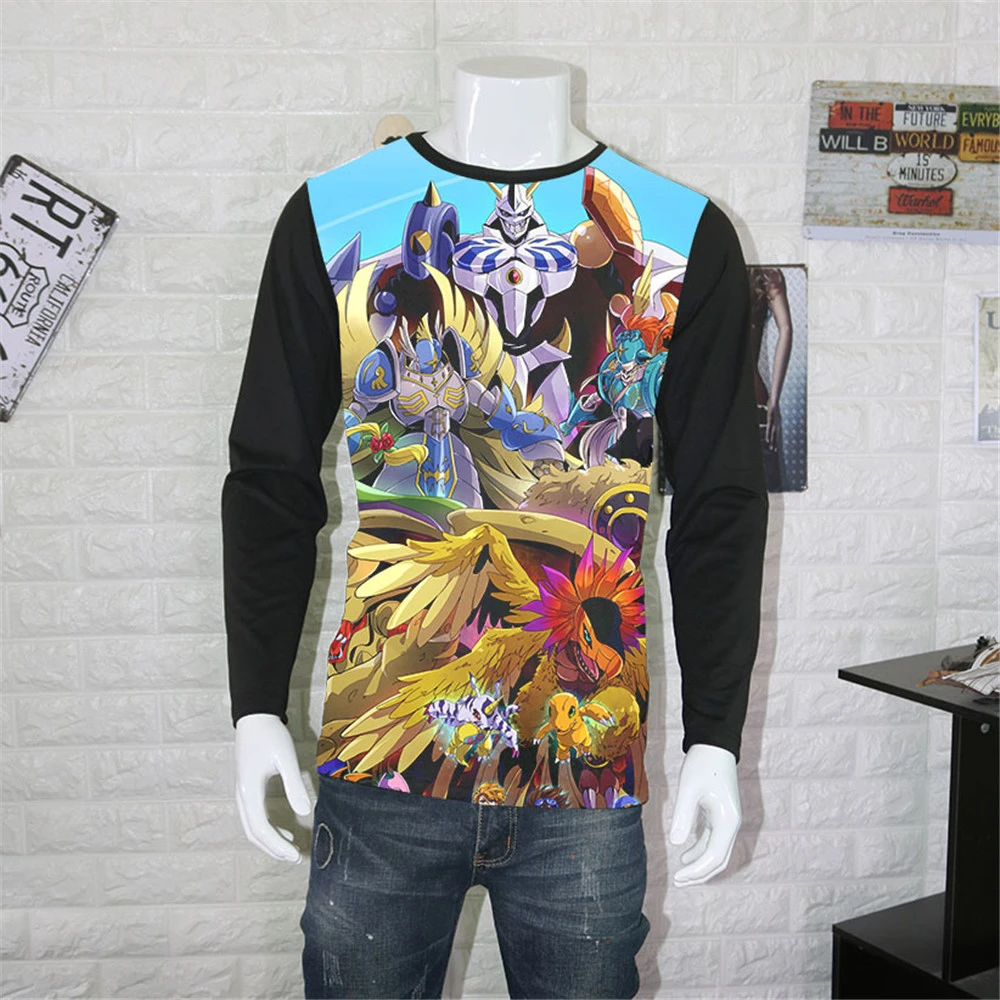 コスプレ漫画デジモンtシャツ男性ファッションブランド服3dアニメtシャツ長袖ヒップスターコミックトップスtシャツ Anime Costumes Aliexpress