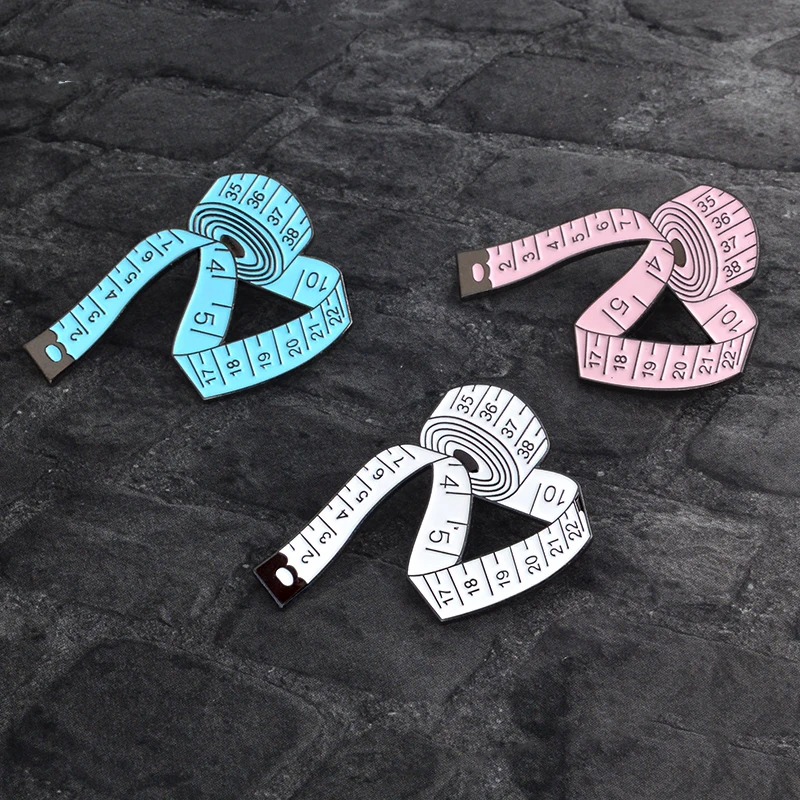 

Blue White Pink Measuring Tap enamel pin Brooches Gift for women Creativity icons Badge Button Lapel Pin for Women Girl Clothing