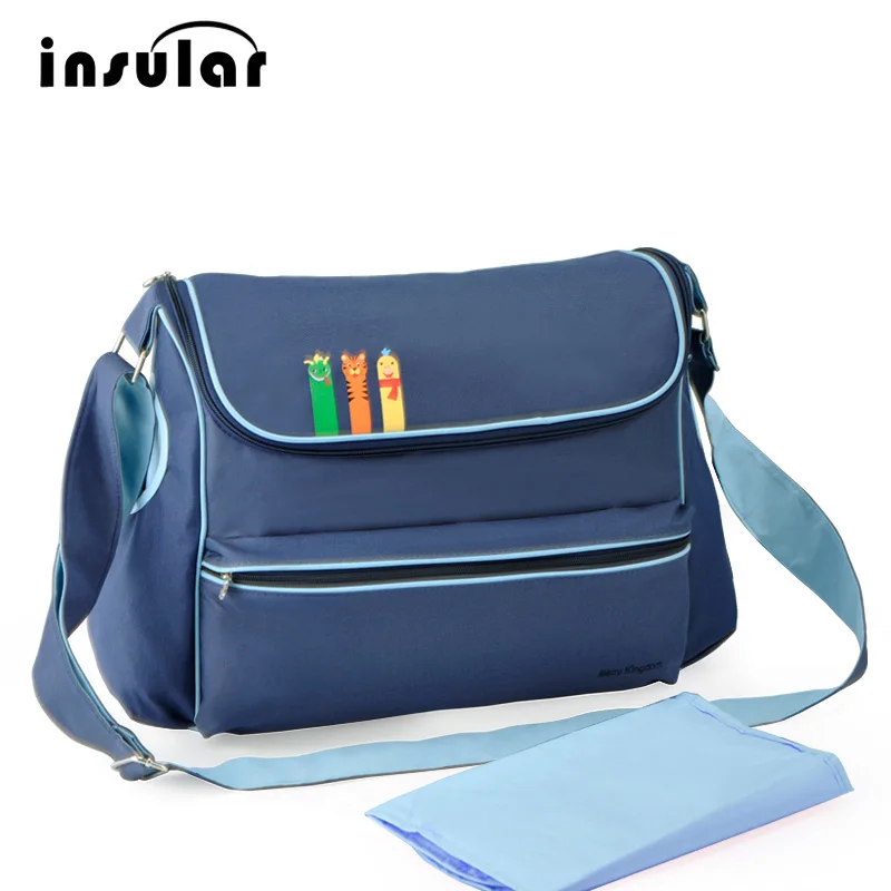 Insualar Maternity Diaper Bag on Stroller Mom Handbag Solid Mummy Backpack