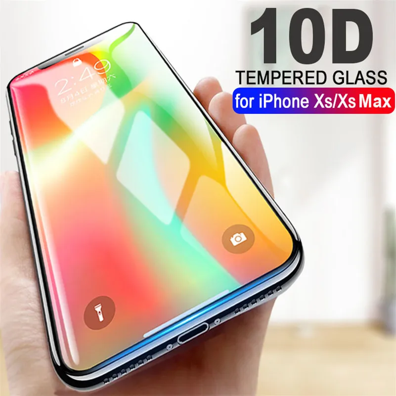 

10D Glass on the for iPhone 8 7 6s 8 Plus 7 P lus Screen Protector Glass For iPhone X Xs Xr Xs Max 6 7 8 Plus Screen Protection
