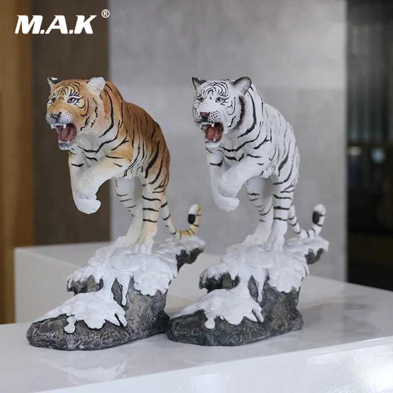 

1/10 Snow tiger White Simulation tiger model Northeast Tiger Decoration Crafts collection Figure model toys 27cm with box