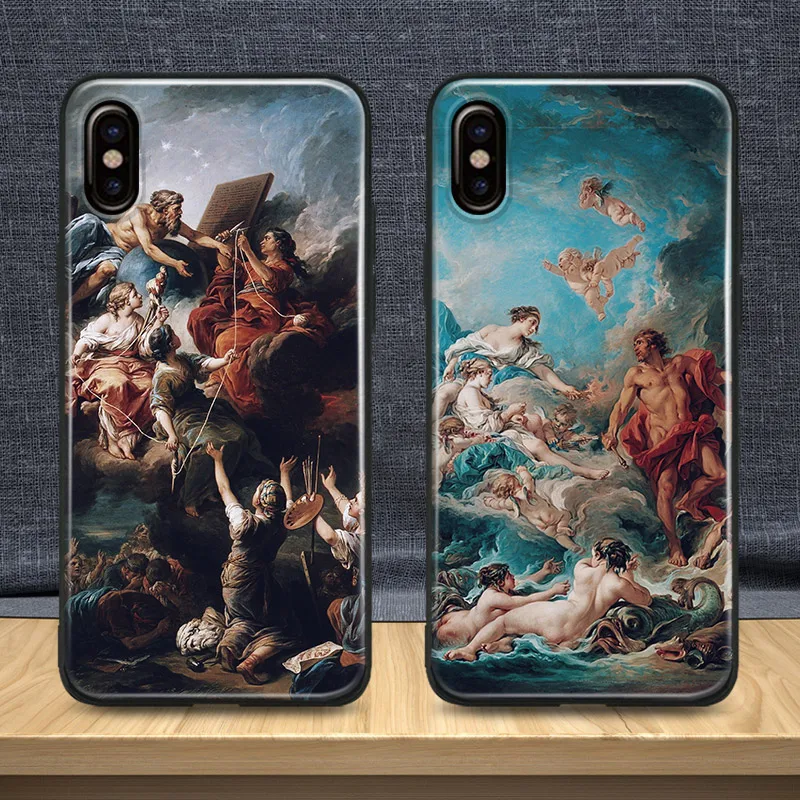 

Vintage Aesthetics paintings Pattern TPU Soft Silicone Phone Case Cover Shell For Apple iPhone 5 5s Se 6 6s 7 8 Plus X XR XS MAX